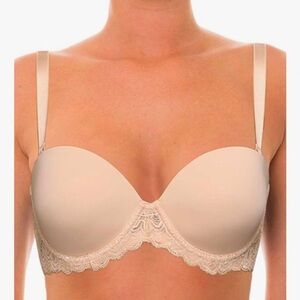 NWT Yandw Lightly Padded Multiway Invisible Straps Bra 40DD Nude